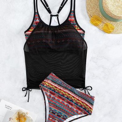 swimsuit gathered womens vacation spring pink chest beach