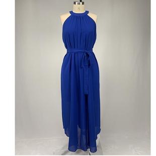 shoulder chiffon pleated Halter plus off dress size neck