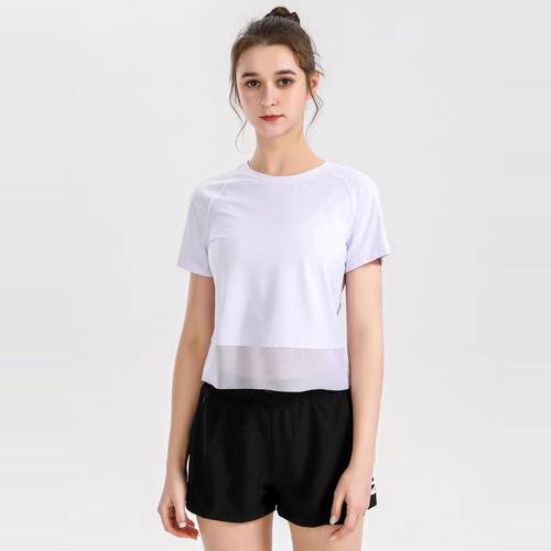 clothes training quick-drying Yoga women mesh short-sleeved