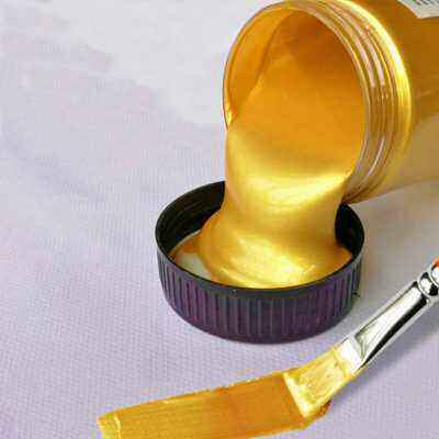 100/300ml Gold Paint Metallic acrylic paint,waterproof not f