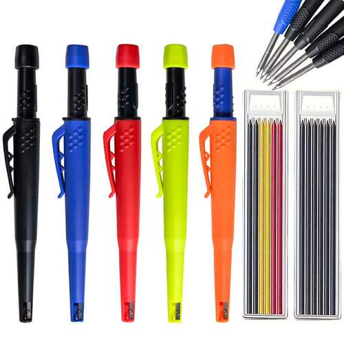 Solid Carpenter Pencil Set 2.8mm Deep Hole Mechanical Pencil