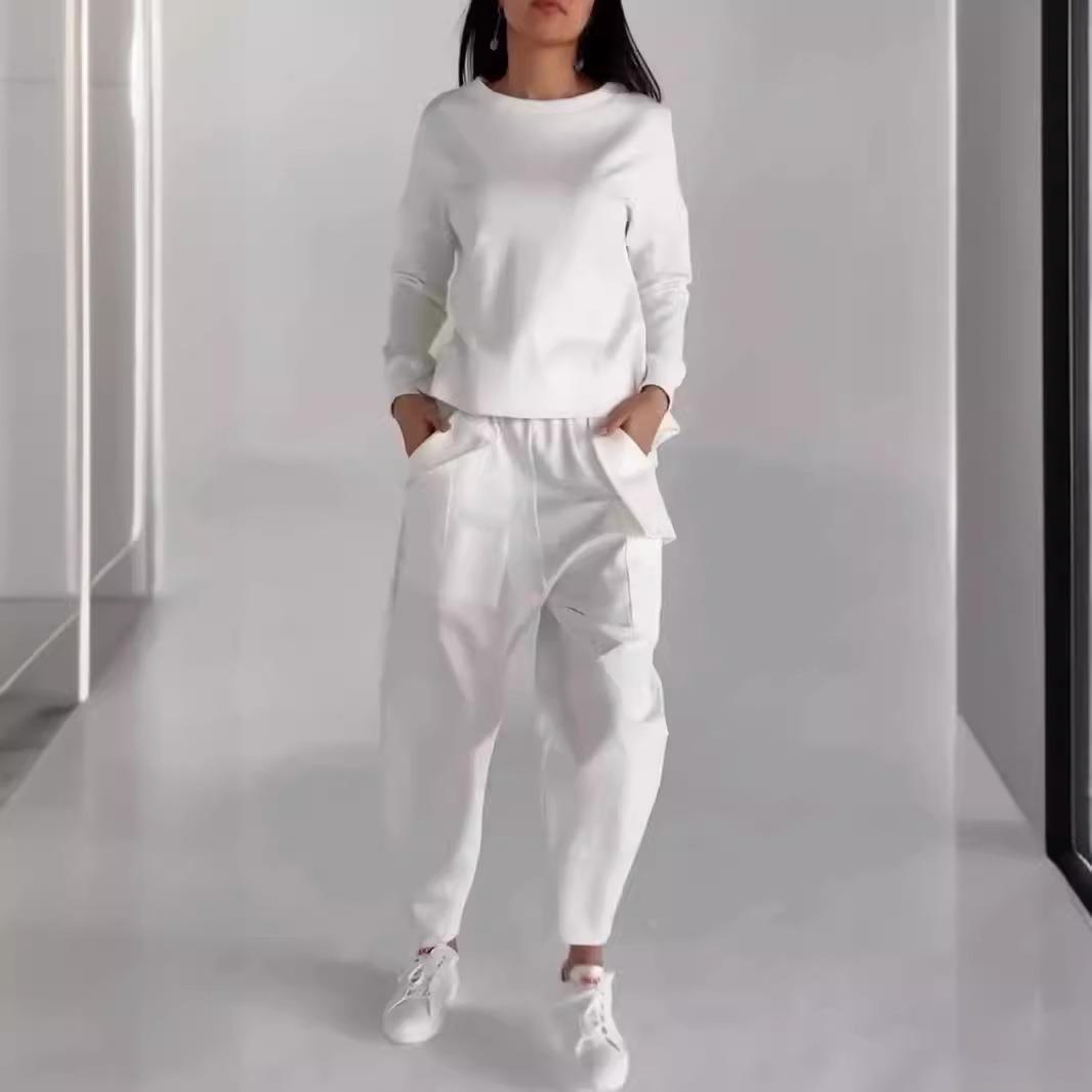 Fashion Lace-up Color Craft Pants Sports Solid Casual