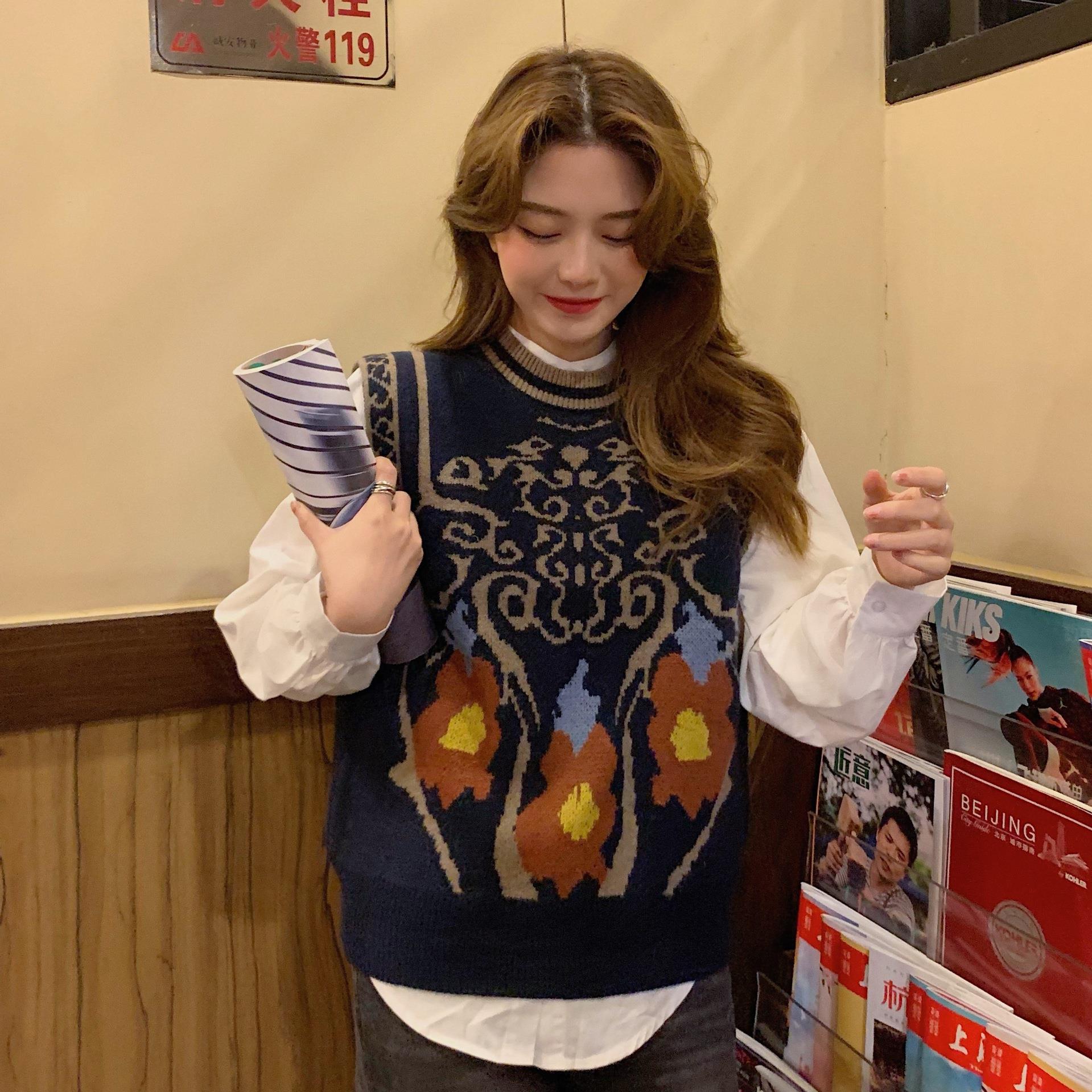 vest pullover sleeveless vest sweater outerwear vest