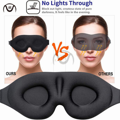 3D Sleeping Mask Block Out Light Soft Padded Sleep Mask For