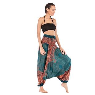 jumpsuit ethnic pants crotch drop Bohemian wear yoga casual