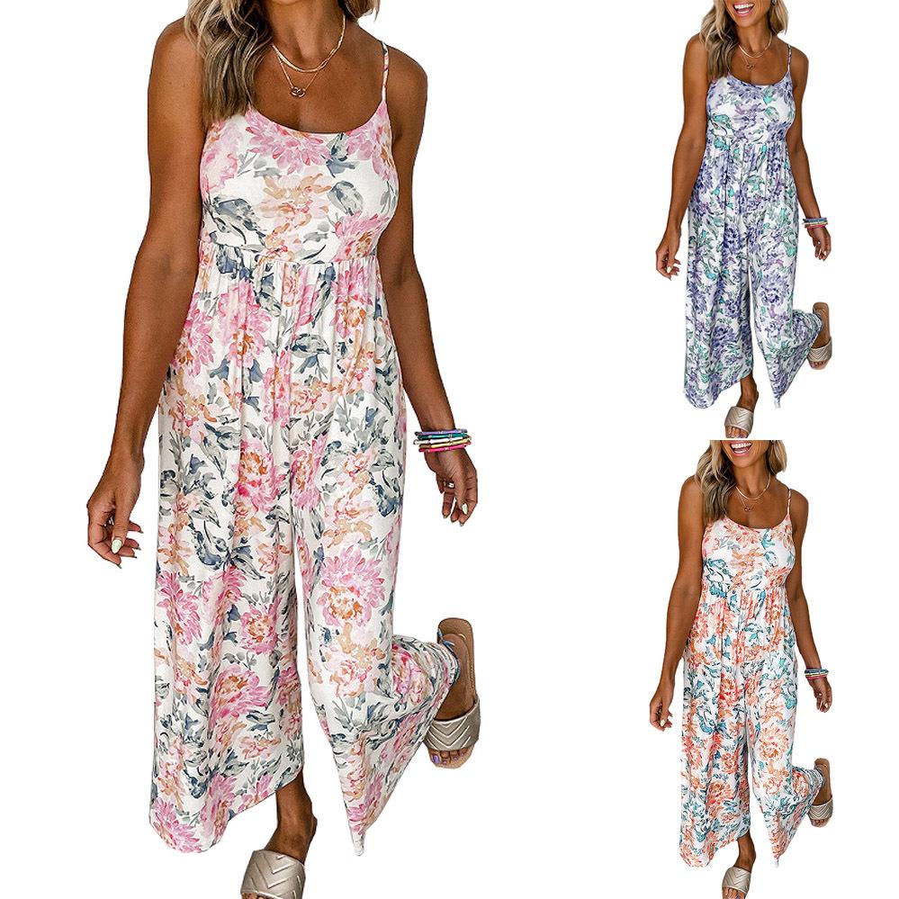 women for jumpsuit back halter floral women for jumpsuit