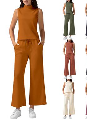 culottes casual fit loose pants straight trousers palazzo