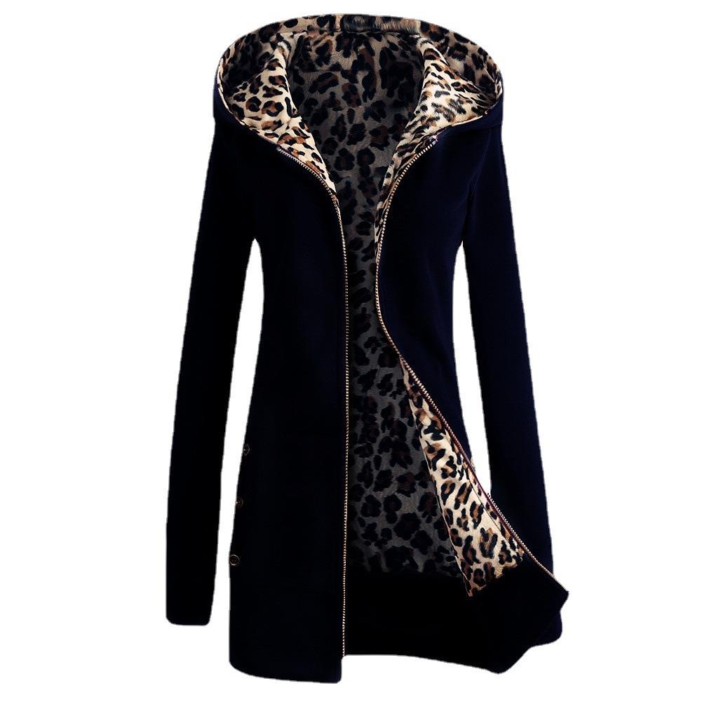 Womens sweatshirts womens clothing leopard print hooded