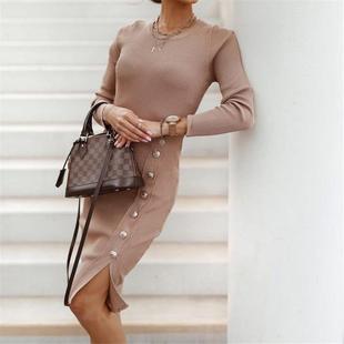 long winter women street fashion casual slim autumn dress