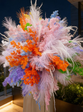 新年装饰品布置2026商场店铺马年元旦氛围白日焰火美陈摆件背景墙