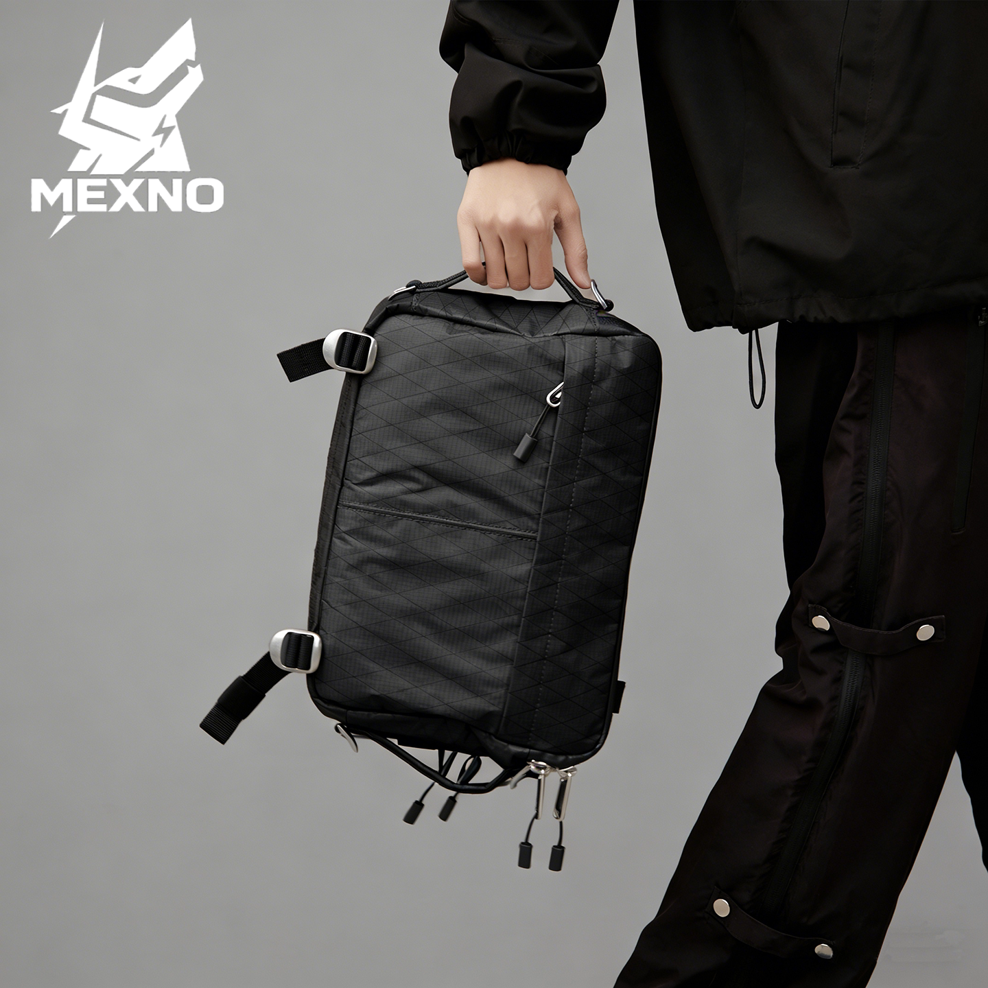 男士胸包斜挎包X-PAC休闲防水户外骑行挎包通勤手提单肩包后背包