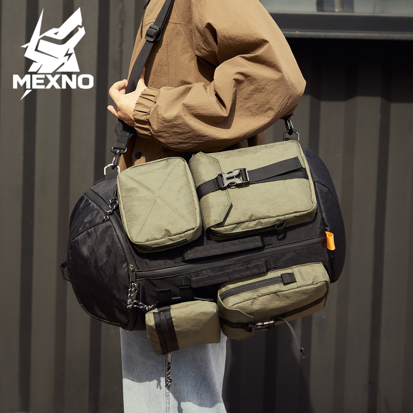 男款大容量户外通勤双肩包2026新款男士多功能机能旅行x-pac背包