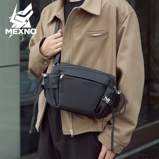 新款男士便携通勤风斜挎包男款休闲单肩包户外旅行小方包邮差包女