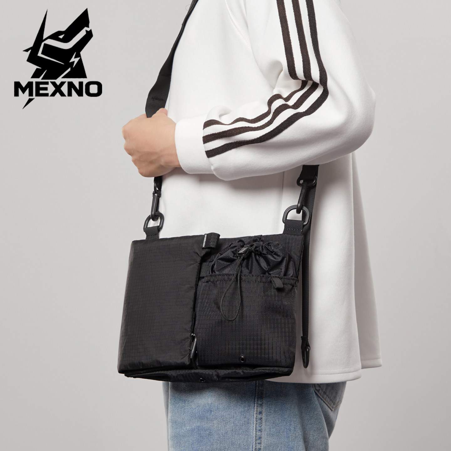 机能轻量化旅行斜挎包男士通勤胸包男生多功能户外骑行运动单肩包