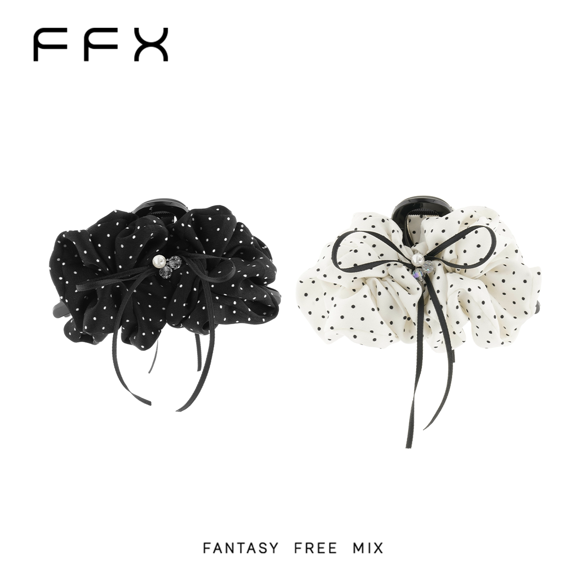 弗弗西FFX柔软飘带大号鲨鱼夹图片