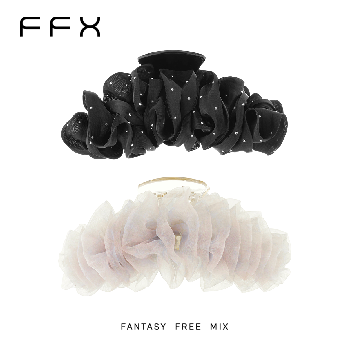 弗弗西FFX雾里繁花大号鲨鱼夹