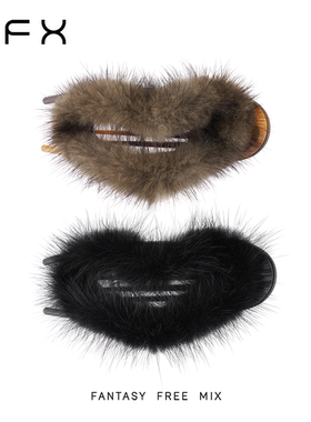 弗弗西FFX[柔雾轻云]优雅显发量贝壳夹后脑勺发夹氛围感貂毛夹子