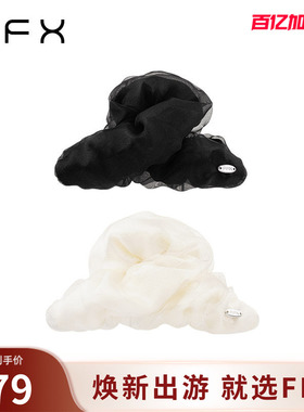 弗弗西FFX[双色流光]抓夹发量多少白色发夹云朵鲨鱼夹高级感发饰