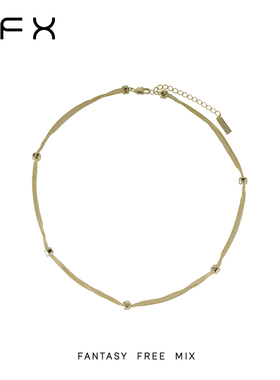 弗弗西FFX多层时尚休闲金属项链夏日[一川]基础choker锁骨链颈链