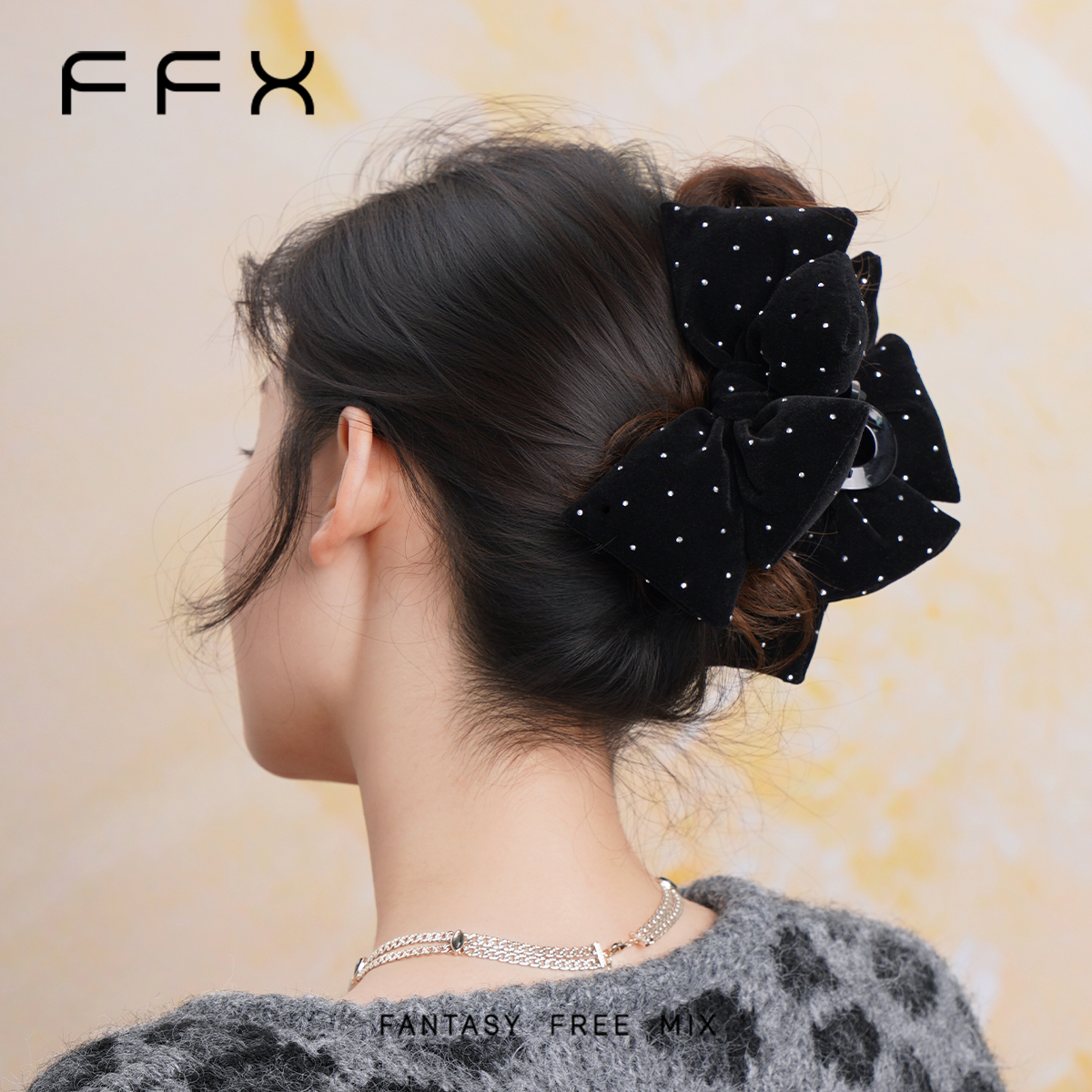 蝴蝶结抓夹温柔氛围感发夹