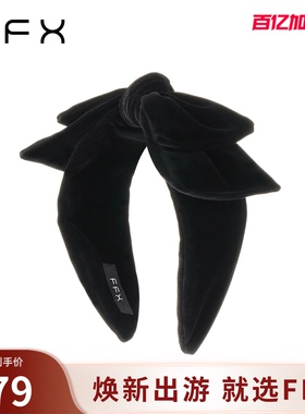 弗弗西FFX月影]高级感丝绒黑色百搭发箍蝴蝶结高颅顶头饰日常外戴