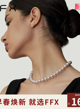 弗弗西FFX粉色水晶玻璃串珠项链[月光]锁骨链女配饰高级感choker