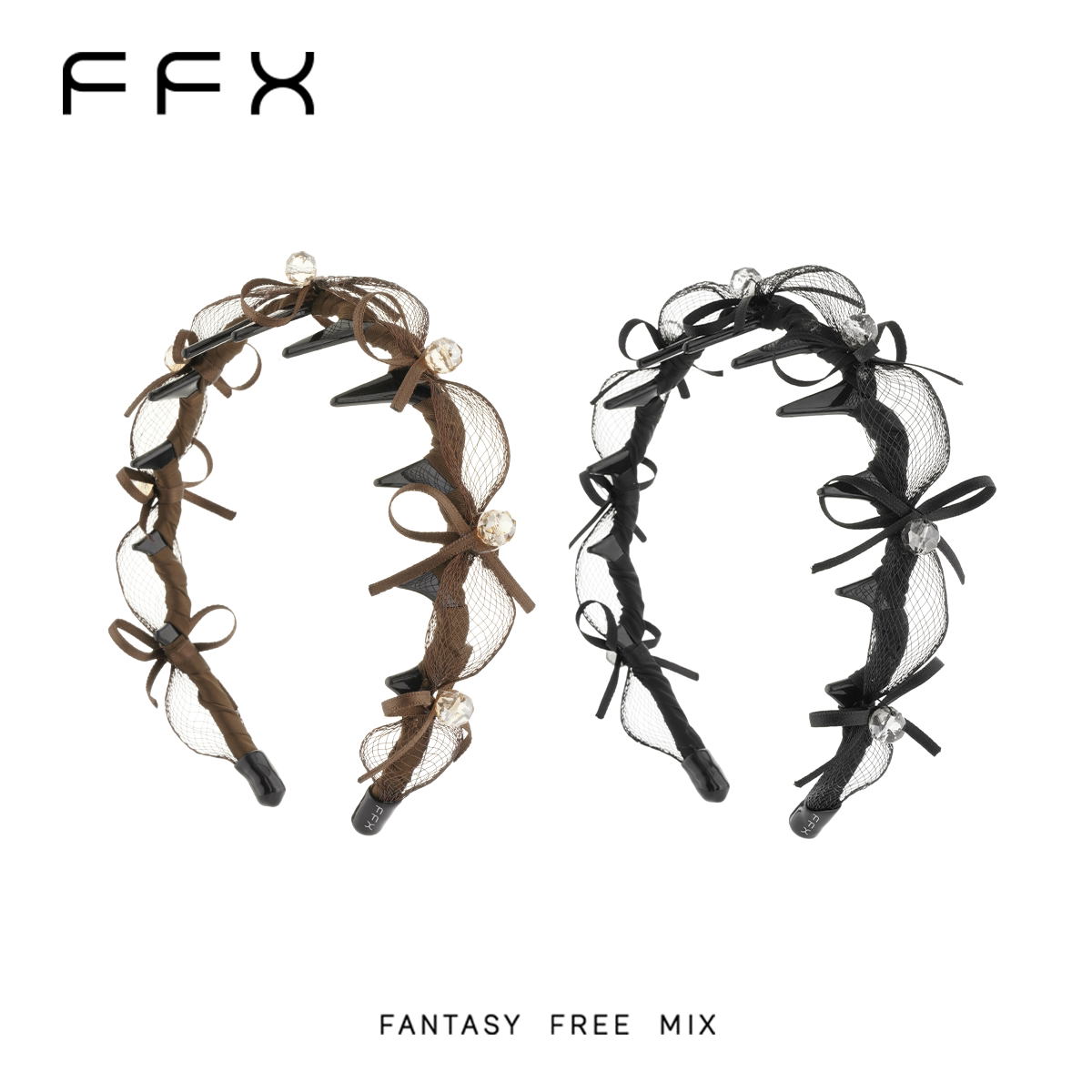 弗弗西FFX花丝3D硬网镂空发箍图片