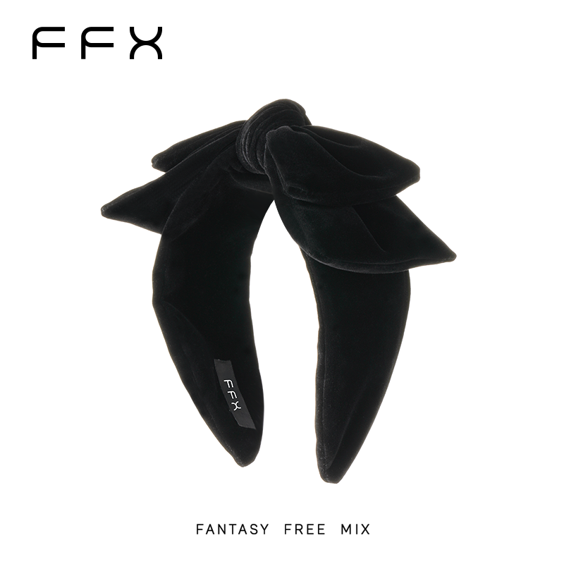 弗弗西FFX【月影】高级丝绒黑色百搭可造型发箍