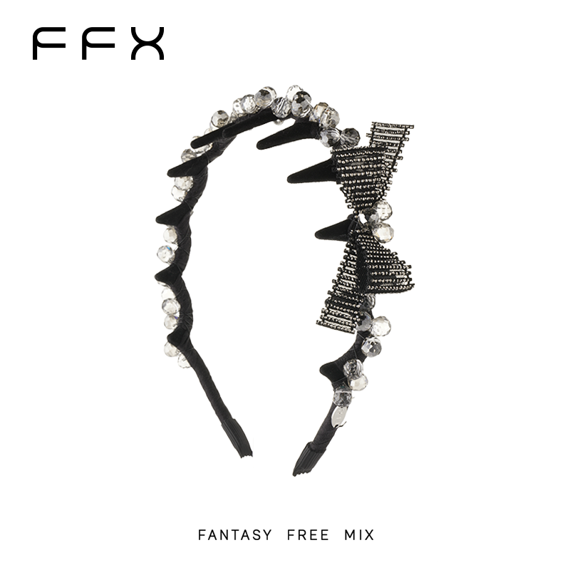 弗弗西FFX星黛录设计师定制款高级感吸睛侧边齿梳发箍蝴蝶结发饰