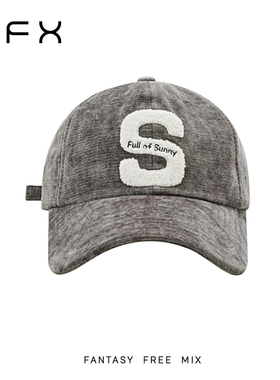 弗弗西FFX【SUNNY】氛围感棒球帽显脸小字母鸭舌帽灰色高级感帽子