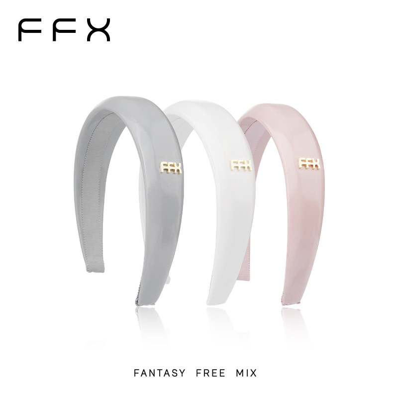 弗弗西FFX【奥莉】高级感漆皮甜美千金高颅顶发箍女粉色蓝色头饰