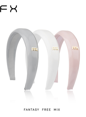 弗弗西FFX【奥莉】高级感漆皮甜美千金高颅顶发箍女粉色蓝色头饰