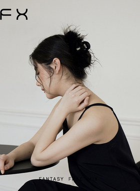 弗弗西FFX【芊芊】定制毛毛显发量多抓夹女仙气羽毛绒发夹发饰品