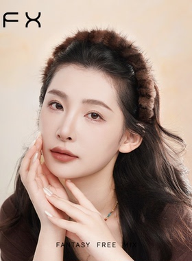 弗弗西FFX【柔雾轻云】高颅顶百搭水貂毛齿梳发箍高级感毛毛头饰