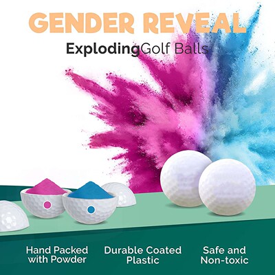 新款 派对用品高尔夫球性别揭示生日派对GENDER REVEAL用品