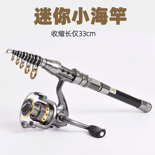 狂湖迷你路亚竿小海竿