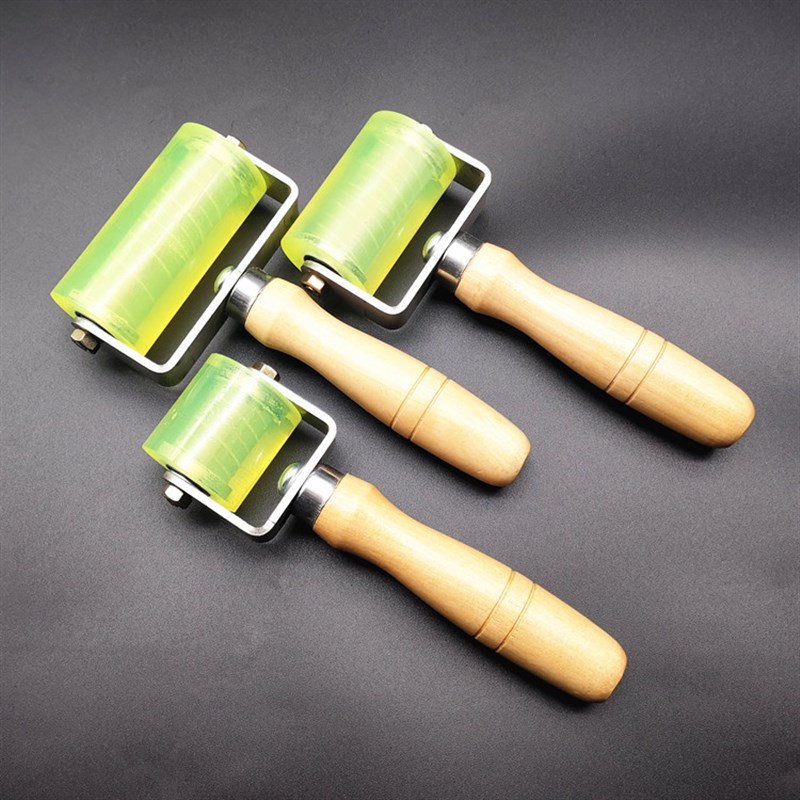 聚氨酯尼龙e双轴承压轮防水卷材施工压辊接缝皮革压边压实塑料滚