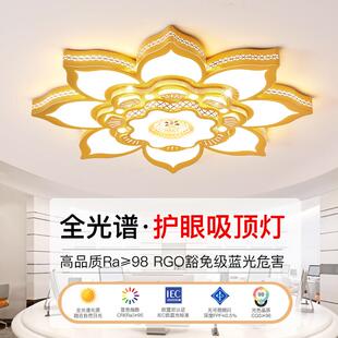 客厅大灯2025年新款 家用主灯房间灯现代简约莲花造型led吸顶灯