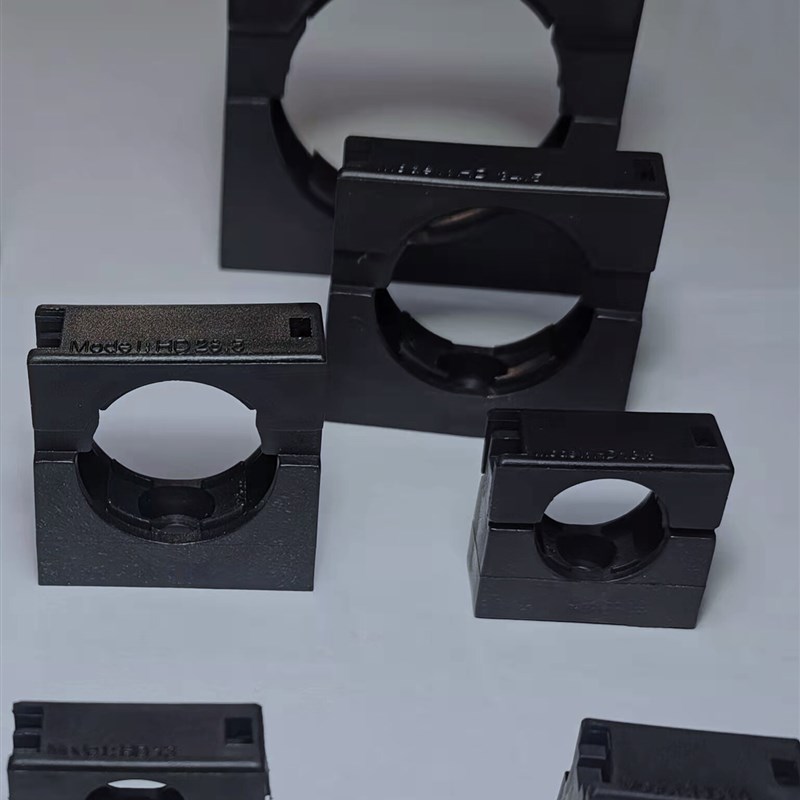 塑料波纹管带盖不带盖固定支架软管固定座L尼龙大口径固定管卡管