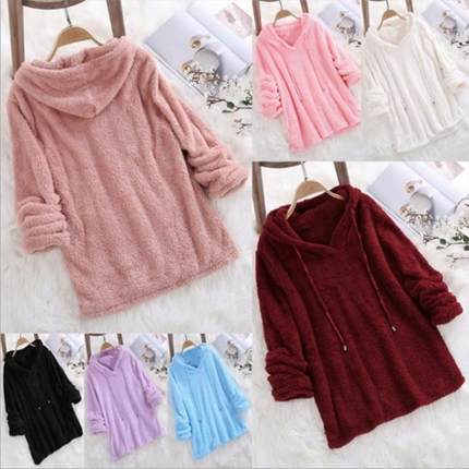winter autumn clothes warm female pullover fleece loose