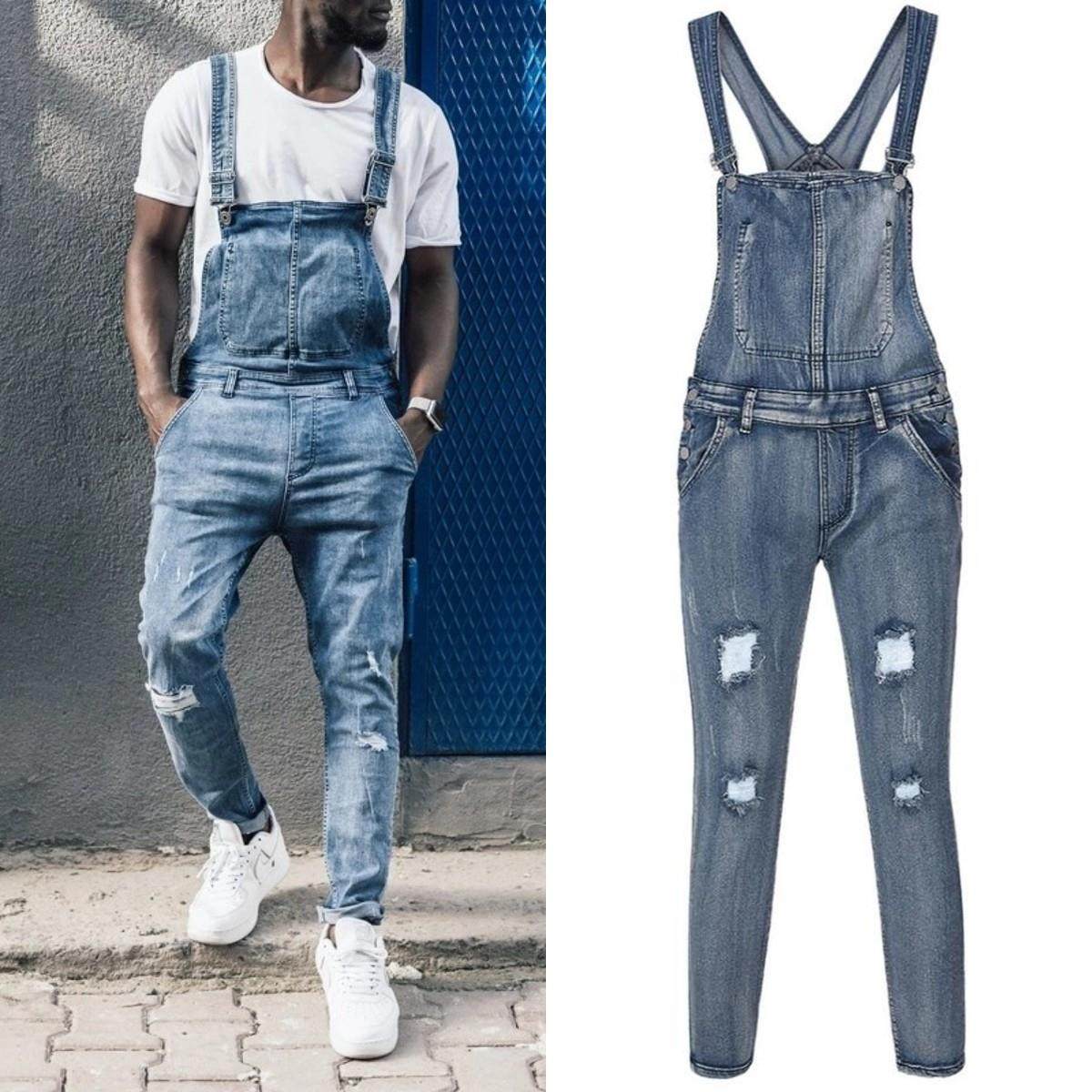 wear work popular trousers jeans ripped rompers denim