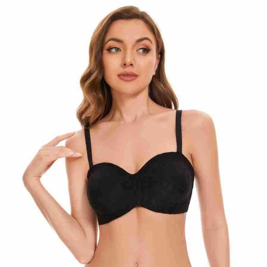 size large underwire bra jacquard ultra-thin straps