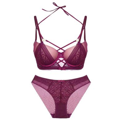 and for collect strap gathered sexy sagging bra set