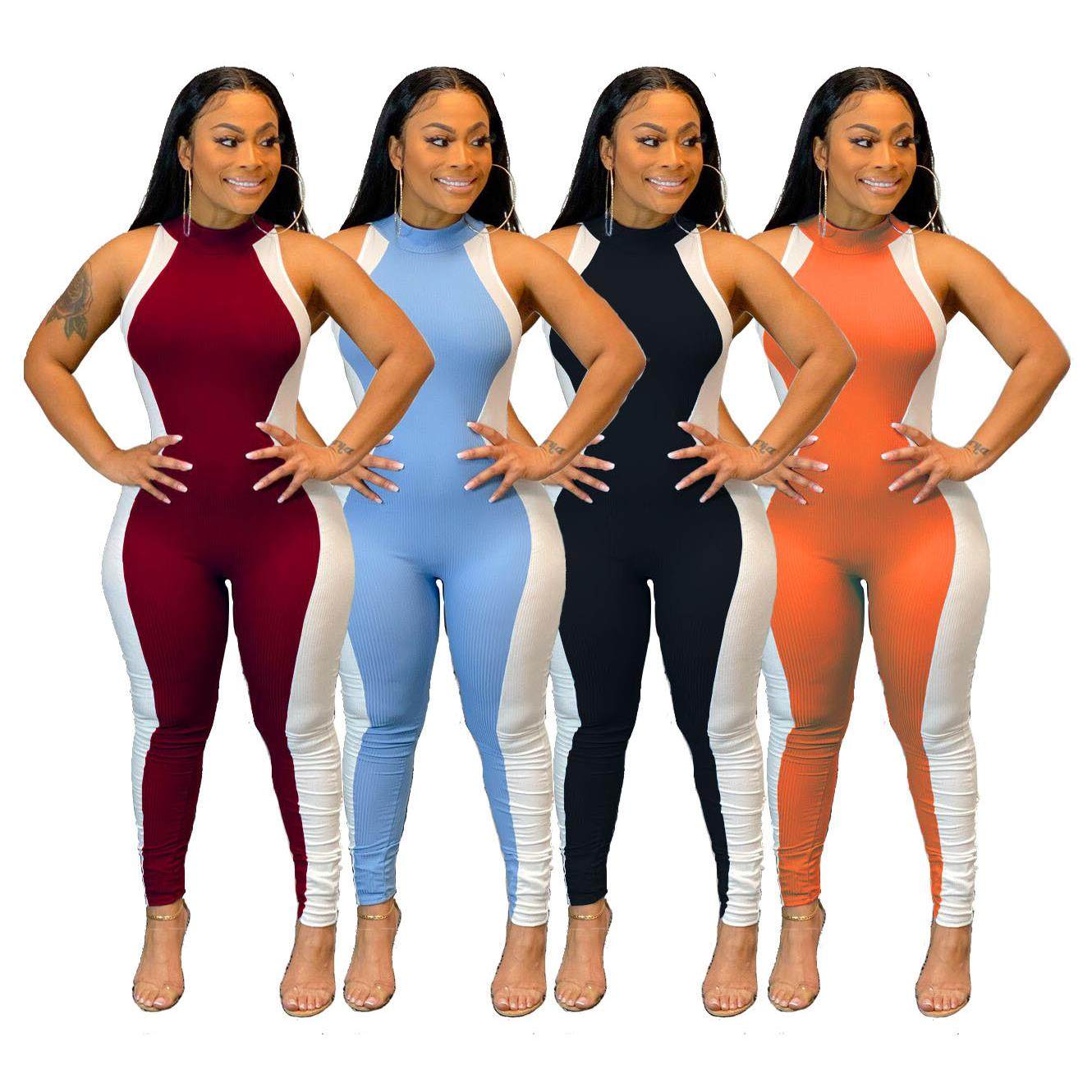 zip female up jumpsuit rompers activewear piece one skinny