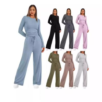 trousers with top sleeve long pleated waist suit casual
