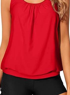 Womens waisted shorts two-piece loose with boxer moderately