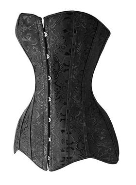 femme corset long torso sexy clothing black white korset