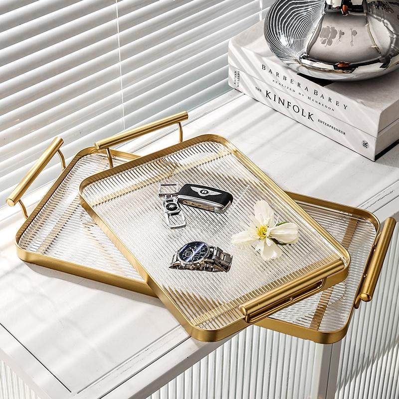 北欧风轻奢餐用托盘亚克力客厅茶几收纳置物托盘家用水杯水壶托盘,餐饮具,餐用托盘,淘宝优惠券,粉丝福利购,淘宝优惠卷