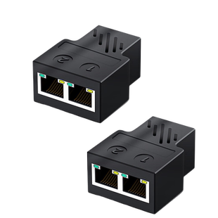 益德胜网线分线器一分二电脑宽带同时上网延长家用直通网络三通头