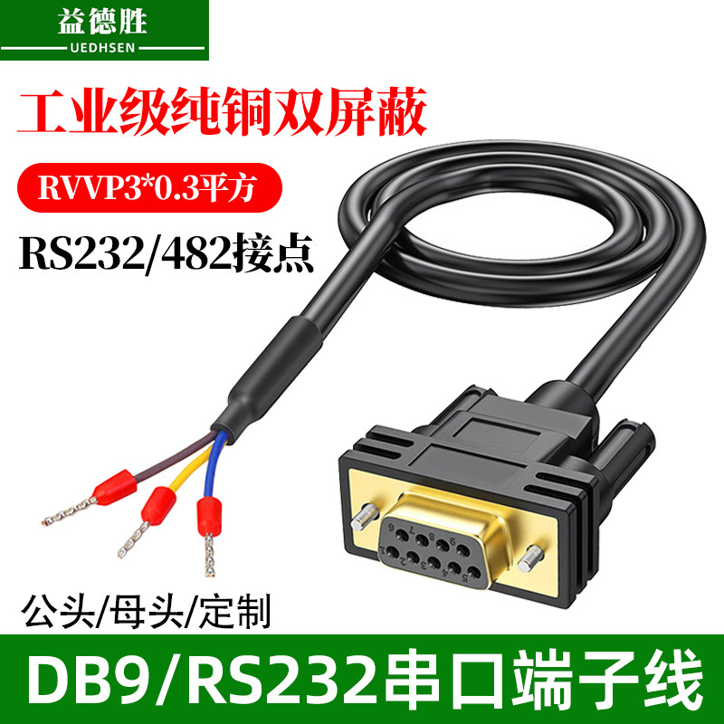 DB9RS232/485串口线PLC通讯图片